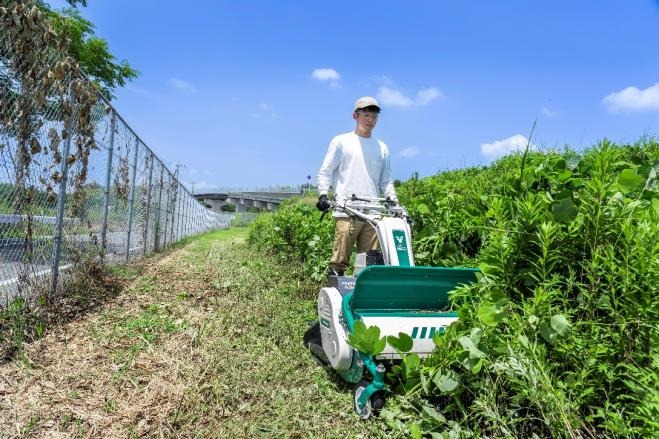 オーレック　正逆ブルモアー拡販 飛散防止ダウンカット式